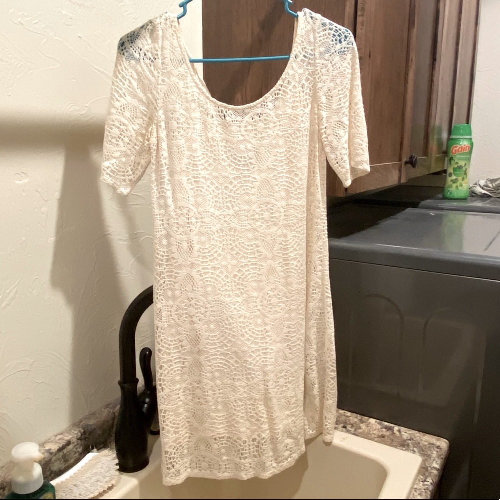 Cream Lace American Eagle Dress